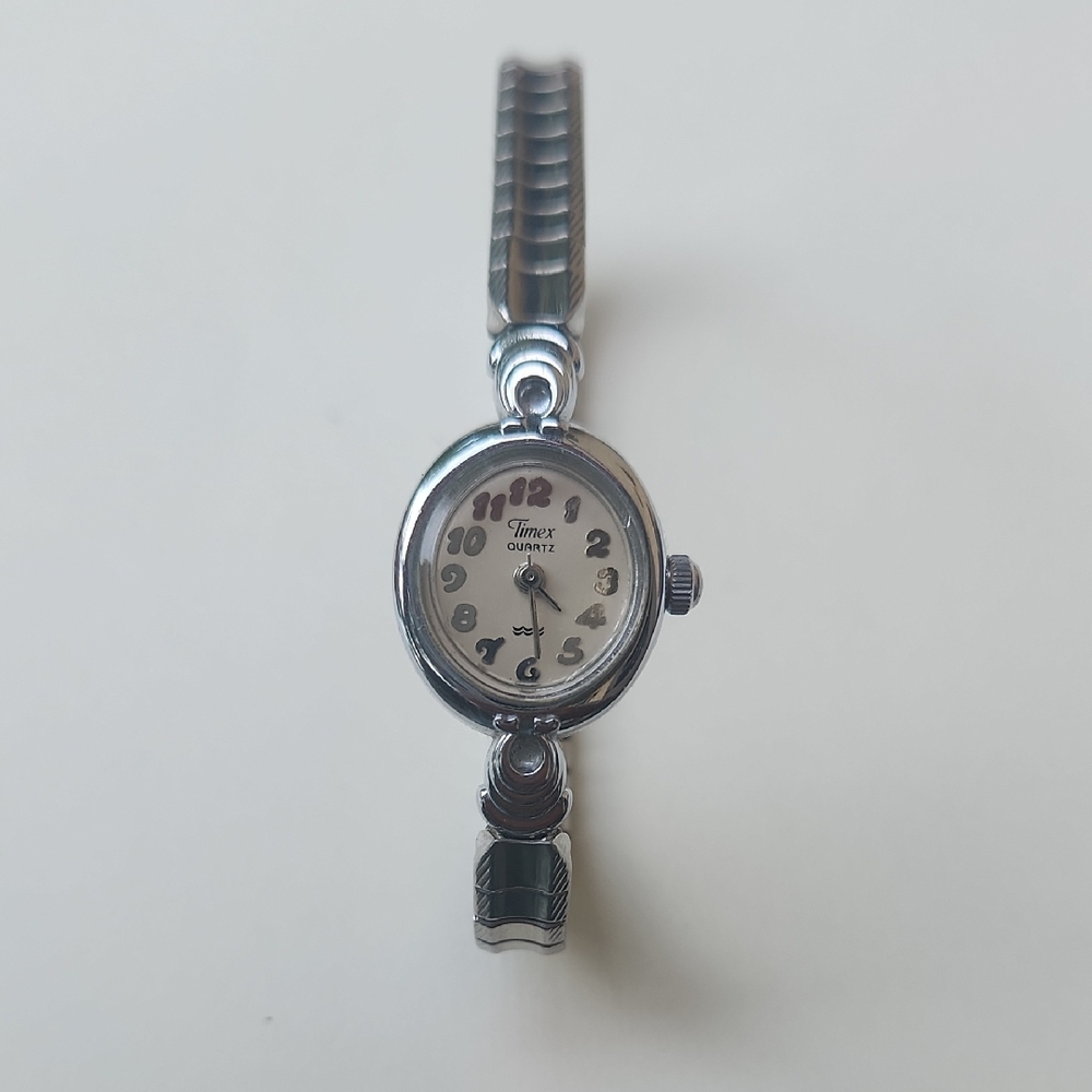 Timex Women's Silver Oval Bracelet Watch - Silver Tone